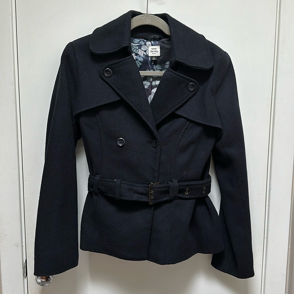 Old Navy Wool Blended Trench Jacket Women's Size M $29